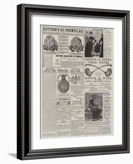 Page of Advertisements-null-Framed Giclee Print