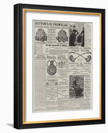 Page of Advertisements-null-Framed Giclee Print