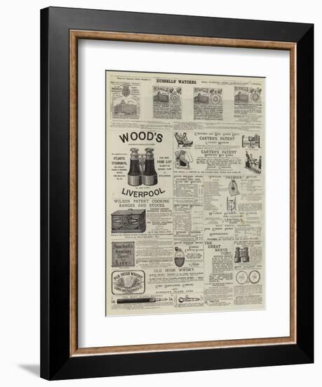 Page of Advertisements-null-Framed Giclee Print