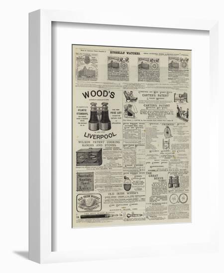 Page of Advertisements-null-Framed Giclee Print