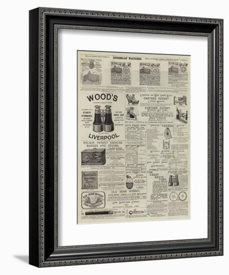 Page of Advertisements-null-Framed Giclee Print