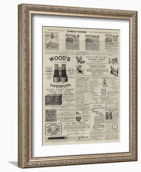 Page of Advertisements-null-Framed Giclee Print