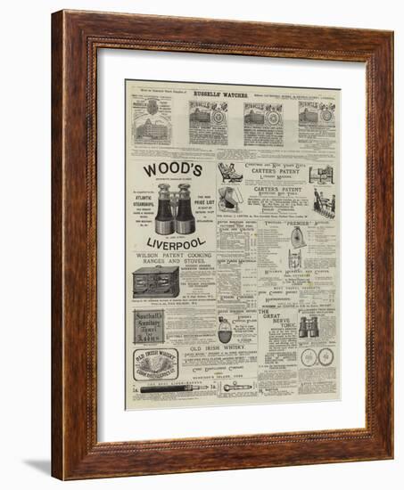 Page of Advertisements-null-Framed Giclee Print