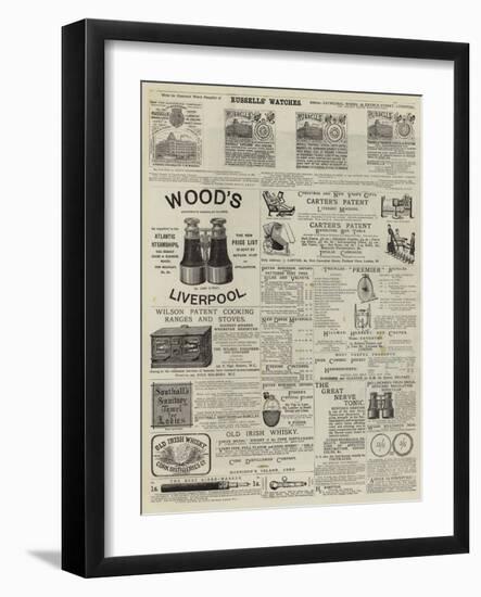 Page of Advertisements--Framed Giclee Print