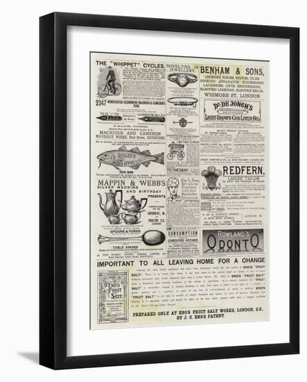 Page of Advertisements-null-Framed Giclee Print