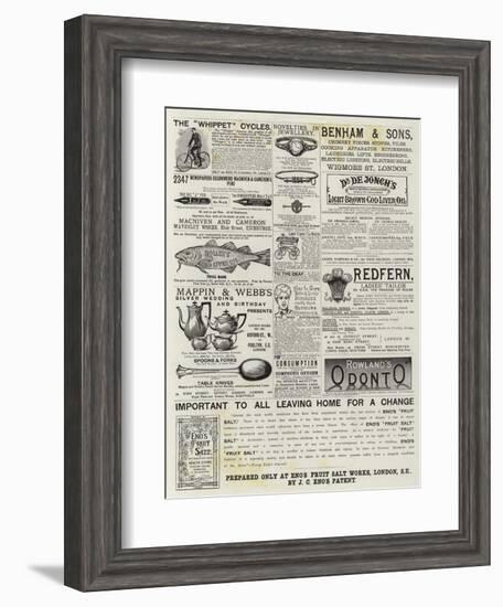 Page of Advertisements-null-Framed Giclee Print