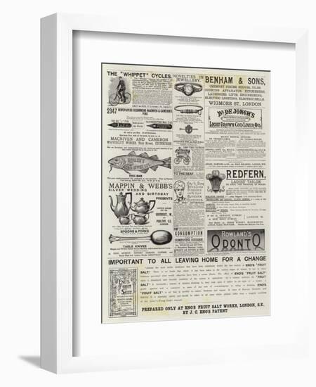 Page of Advertisements-null-Framed Giclee Print