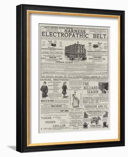 Page of Advertisements-null-Framed Premium Giclee Print