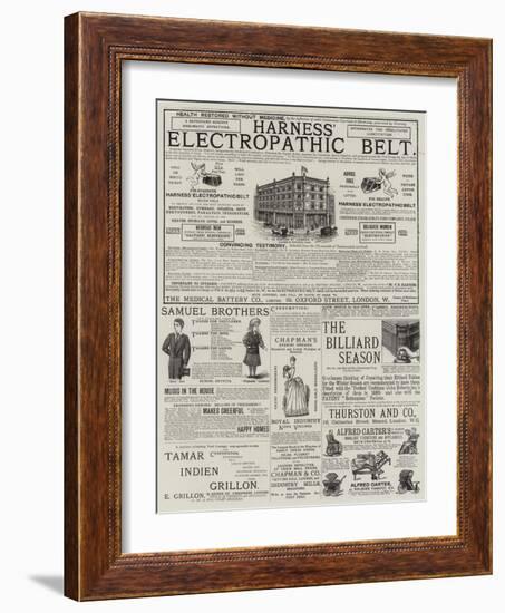 Page of Advertisements-null-Framed Giclee Print