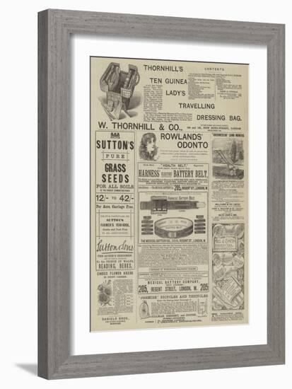 Page of Advertisements-null-Framed Giclee Print