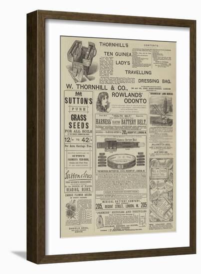 Page of Advertisements-null-Framed Giclee Print