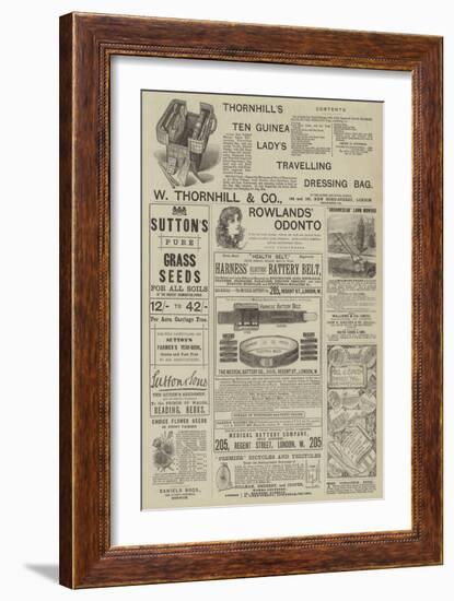 Page of Advertisements-null-Framed Giclee Print