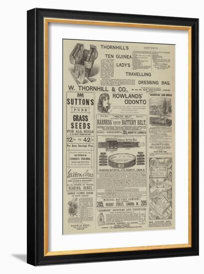 Page of Advertisements-null-Framed Giclee Print