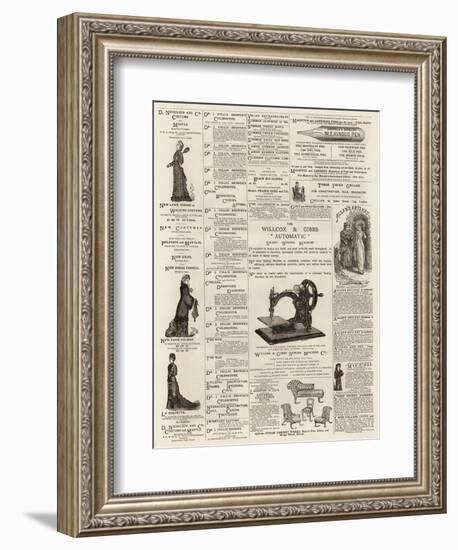 Page of Advertisements-null-Framed Giclee Print