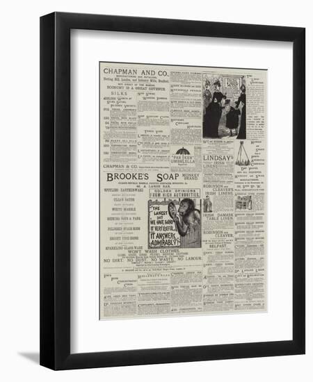 Page of Advertisements-null-Framed Giclee Print