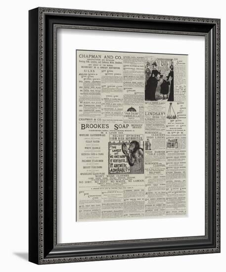 Page of Advertisements-null-Framed Giclee Print