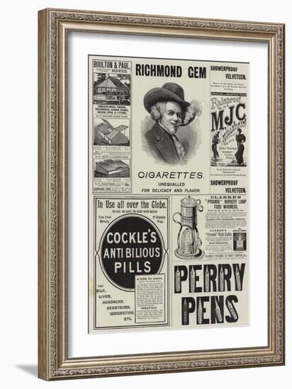 Page of Advertisements-null-Framed Giclee Print