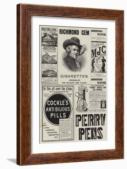 Page of Advertisements-null-Framed Giclee Print