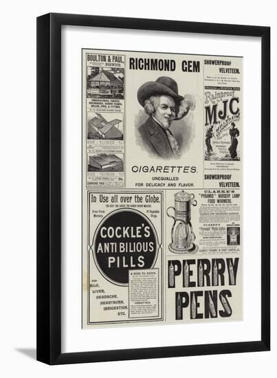 Page of Advertisements-null-Framed Giclee Print