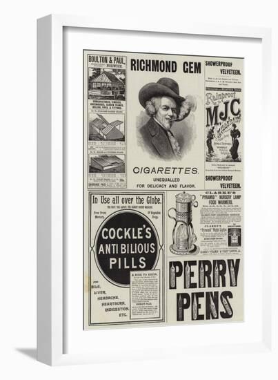 Page of Advertisements-null-Framed Giclee Print