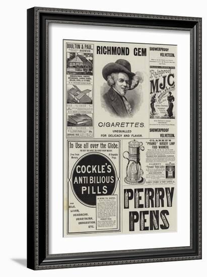 Page of Advertisements-null-Framed Giclee Print