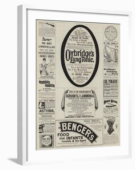 Page of Advertisements-null-Framed Giclee Print