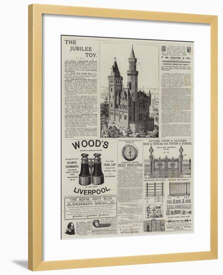 Page of Advertisements-null-Framed Giclee Print