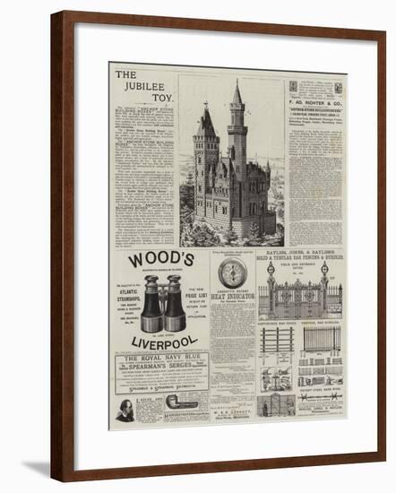 Page of Advertisements-null-Framed Giclee Print