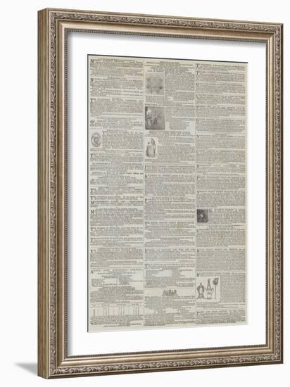 Page of Advertisements-null-Framed Giclee Print