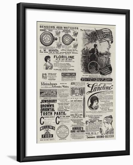 Page of Advertisements-null-Framed Giclee Print