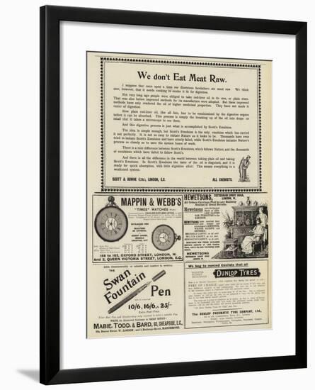 Page of Advertisements-null-Framed Giclee Print