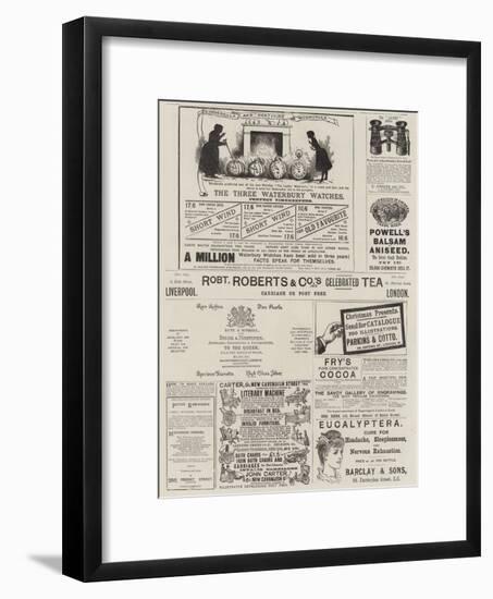 Page of Advertisements-null-Framed Giclee Print