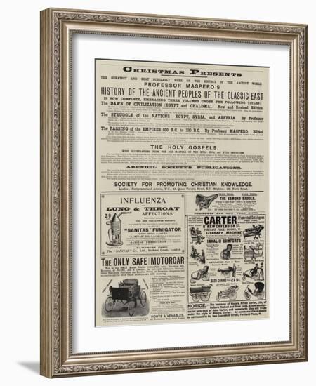 Page of Advertisements-null-Framed Giclee Print