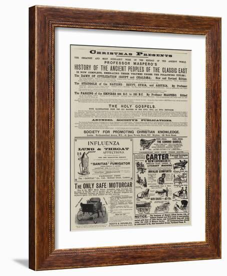 Page of Advertisements-null-Framed Giclee Print