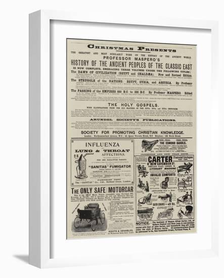 Page of Advertisements-null-Framed Giclee Print