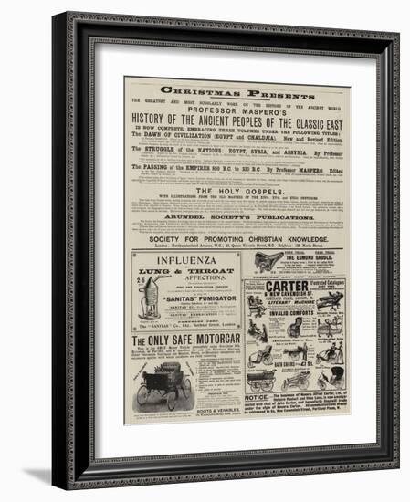 Page of Advertisements-null-Framed Giclee Print