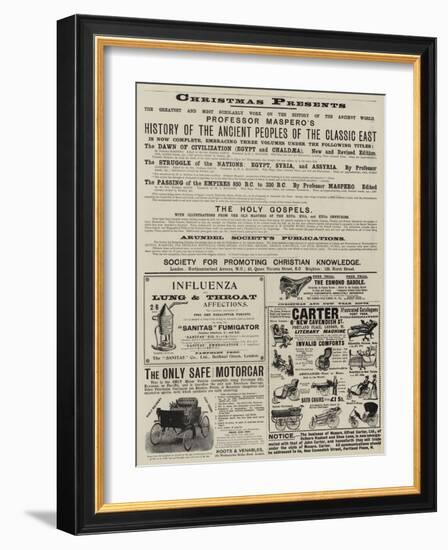 Page of Advertisements-null-Framed Giclee Print