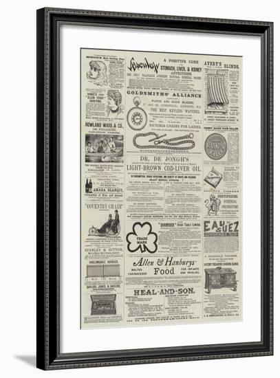 Page of Advertisements-null-Framed Giclee Print