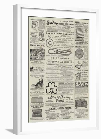 Page of Advertisements-null-Framed Giclee Print