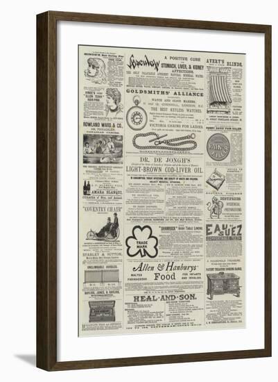 Page of Advertisements-null-Framed Giclee Print