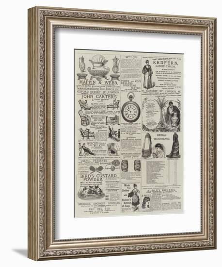 Page of Advertisements-null-Framed Giclee Print