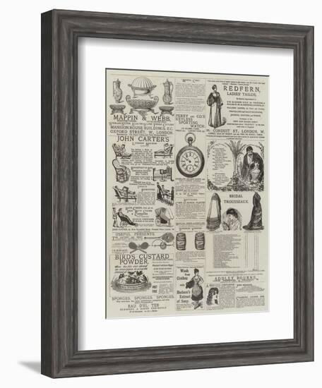 Page of Advertisements-null-Framed Giclee Print