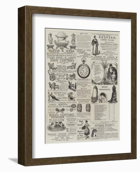 Page of Advertisements-null-Framed Giclee Print