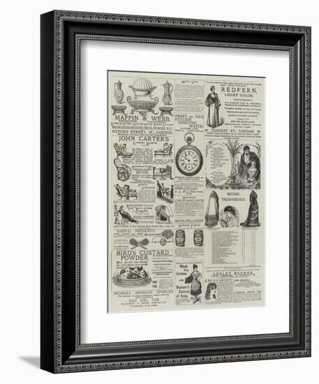 Page of Advertisements-null-Framed Giclee Print