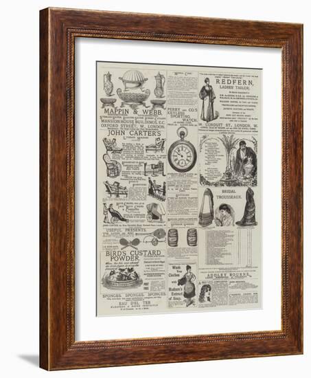 Page of Advertisements-null-Framed Giclee Print