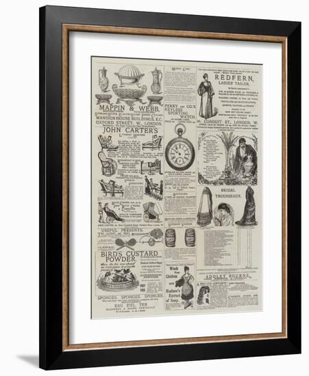 Page of Advertisements-null-Framed Giclee Print