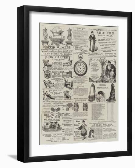 Page of Advertisements-null-Framed Giclee Print