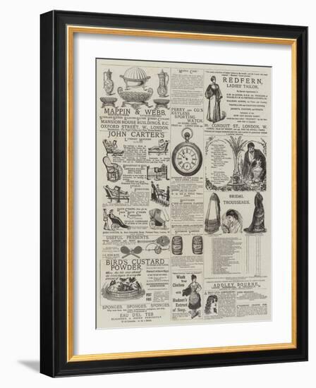 Page of Advertisements-null-Framed Giclee Print