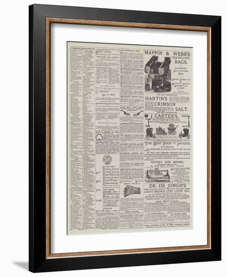 Page of Advertisements-null-Framed Giclee Print