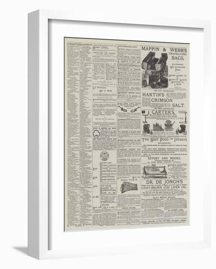 Page of Advertisements-null-Framed Giclee Print